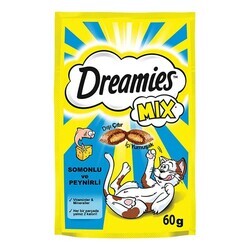 Dreamies Mix İç Dolgulu Somonlu ve Peynirli Kedi Ödül Bisküvisi 60gr - 2