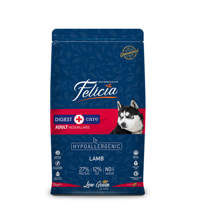 Felicia 6kg(2x3kg)Kolajenli Kuzulu M/Large Az Tahıllı Breed HypoAllergenic Köpek Maması - 1
