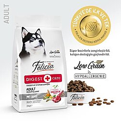 Felicia 3 kg Kolajenli Kuzulu M/Large Az Tahıllı Breed HypoAllergenic Köpek Maması