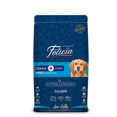 Felicia 6 Kg(2x3 Kg) Kolejenli Somonlu  Az Tahıllı M/large Yetişkin  Köpek Maması  - 1