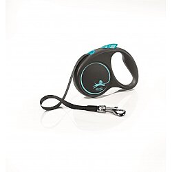 Flexi Black Design 5 m Şerit Tasma S Mavi