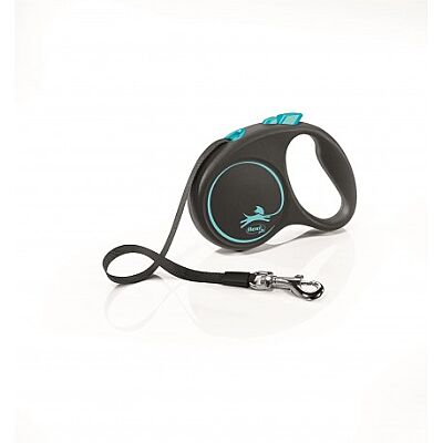 Flexi Black Design 5 m Şerit Tasma S Mavi - 1