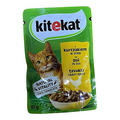 Kitekat Yetişkin Tavuklu i Yaş Maması 85 Gr - 1