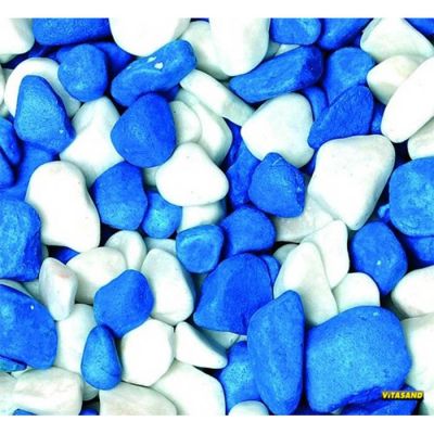 REF-186 Mavi Beyaz Fanus Çakılı 350g (15 li Paket) - 1