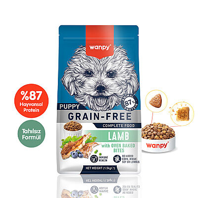 Wanpy Tahılsız Kuzulu Yavru Köpek Maması  1,5Kg - 1