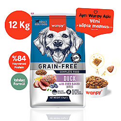 Wanpy Tahılsız Ördekli Yetişkin Köpek Maması  12 Kg