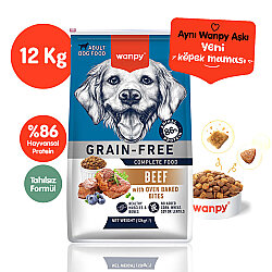 Wanpy Tahılsız Sığır Etli Yetişkin Köpek Maması  12 Kg