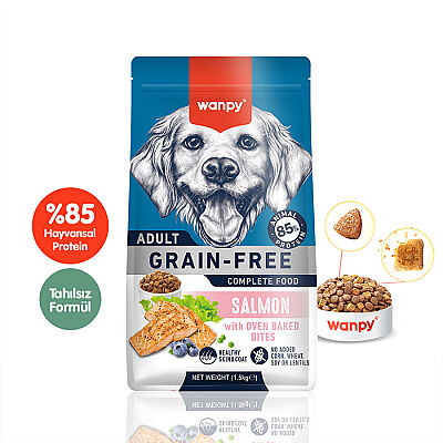 Wanpy Tahılsız Somonlu Yetişkin Köpek Maması  1,5Kg - 1