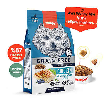 Wanpy Tahılsız Tavuklu Yavru Köpek  Maması  1,5 Kg - 1