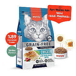 Wanpy Tahılsız Tavuklu Yetişkin Kedi Maması  1,5 Kg