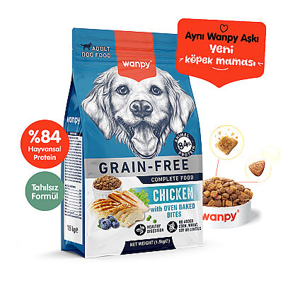 Wanpy Tahılsız Tavuklu Yetişkin Köpek  Maması  1,5 Kg - 1