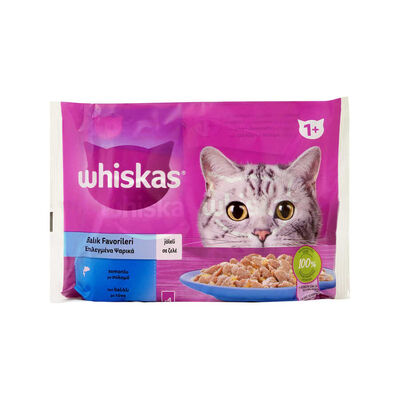 Whiskas Balık Favorileri Somonlu Ton Balıklı  85grx4 lü Paket  - 1