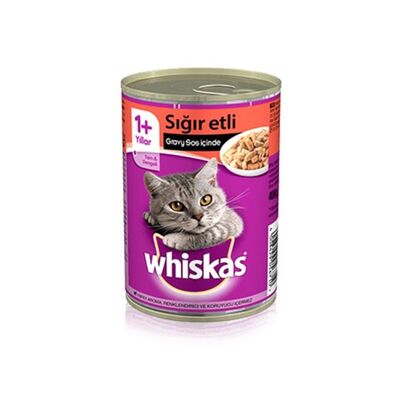 Whiskas Gravy Soslu Sığır Etli Kedi Konservesi 400gr - 1