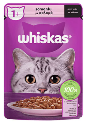 Whiskas Pouch Gravy Soslu  Somonlu Kedi Maması 85 gr - 1